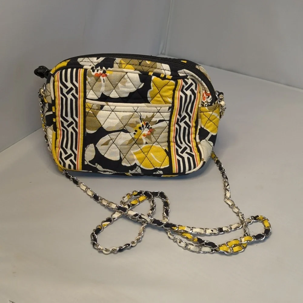 Vera Bradley Mini Chain Crossbody Purse Bag Dogwood Pattern